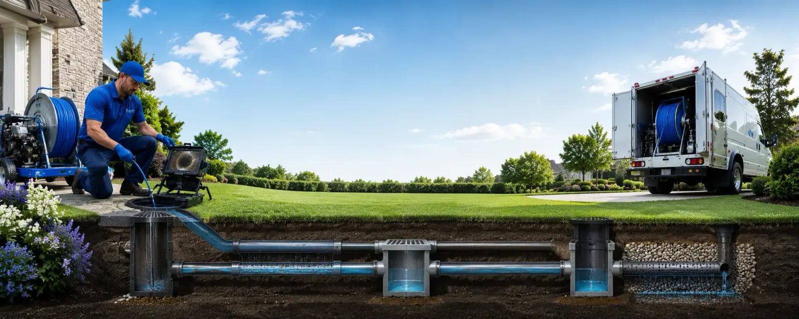 Outdoor drain cleaning information for Merrimac, WI
